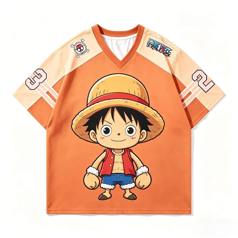 3D Printing Luffy - تي شيرت أنيمي هاراجوكو للجنسين بتصميم