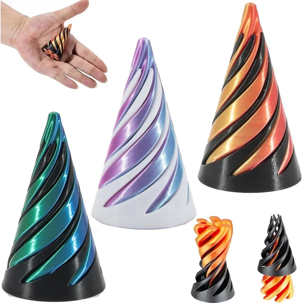 لعبة مخروطية حلزونية مطبوعة ثل - مراجعة 3D Printing Objects وسعره