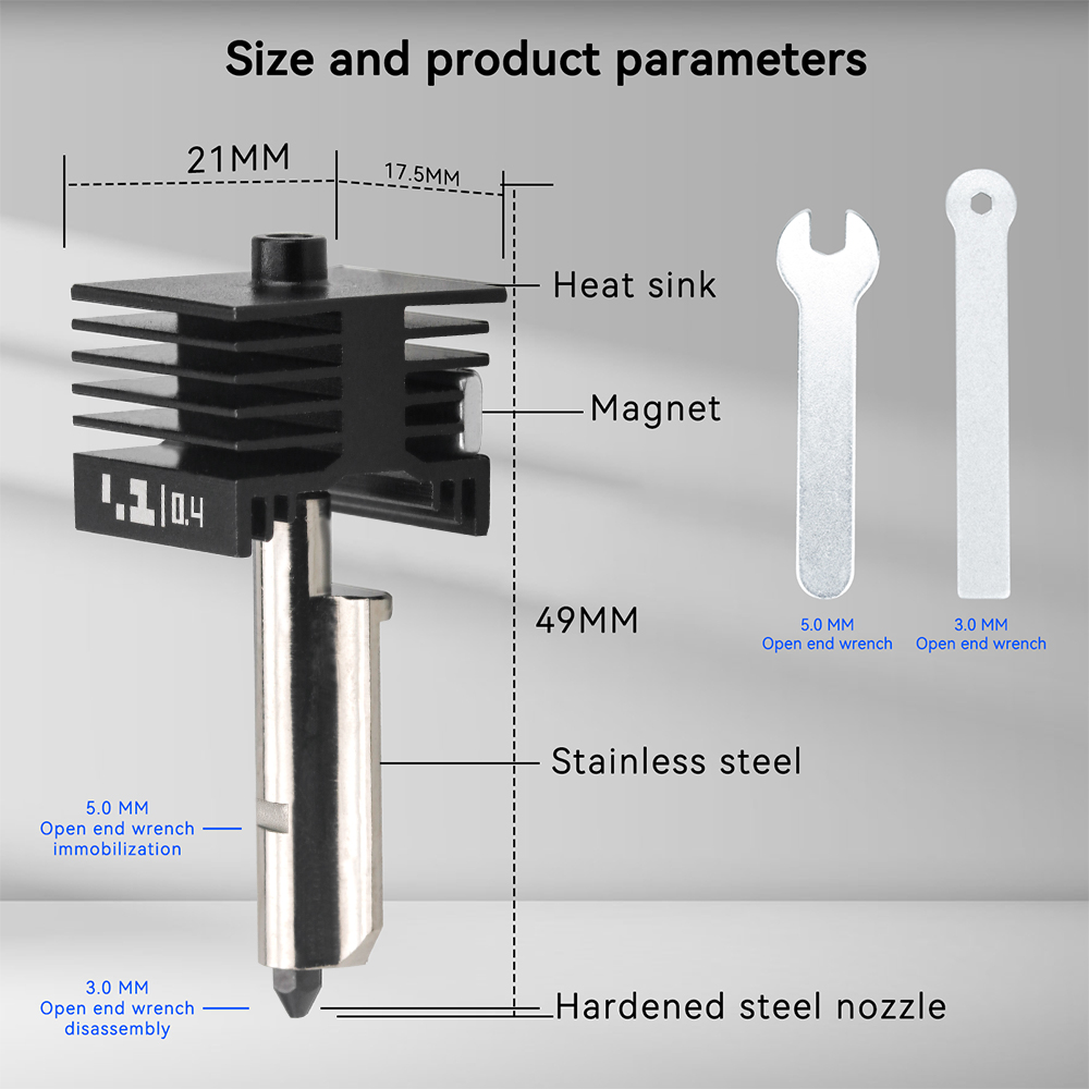 فوهة طباعة من الفولاذ المقوى م - مراجعة 3D Printing Bambu Lab A1 وسعره